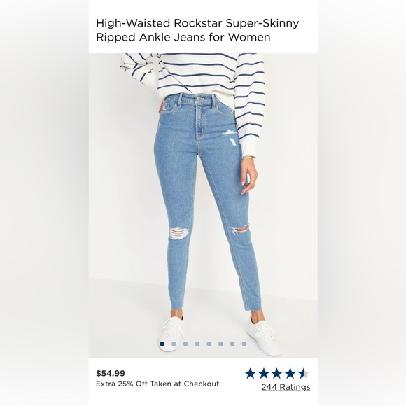 Old Navy -Ripped jeans- size 18 - Picture 1 of 3